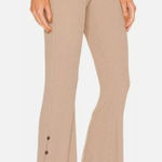LPA  Pants Womens Medium Tan Beige Belva Bell Bottom Flare Leg Button‎ Photo 0