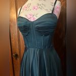 B Darlin B.Darlin Juniors' Pleated-Bodice High-Slit Hunter Green
Evening Gown, 1/2, NWOT Photo 3