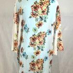 White floral kimono and sky blue dress size medium Photo 2
