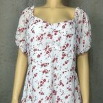 | Dresses | Hollister Short Sleeve Midi Dress White Floral Sz xl Photo 2