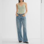 Aritzia Wilfred Tuberose Tank Sage Green Smocked Camisole L Size L Photo 3