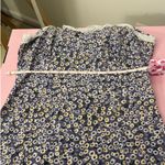 Floral Spaghetti Strap Dress with Lace Trim Purple Photo 6