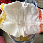 Farm Rio Anthropologie Shorts Gingham Colorful Picnic Frayed Yellow XS NWT Photo 5