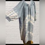 Ocean + Main River Dress 2X Blue Gauze Hand Dyed Tie Dye Flowy Boho Maxi USA Photo 4