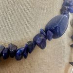 Lapis Lazuli & Freshwater Pearl Double Strand Necklace Blue Photo 3