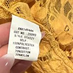 EMBER MESH LACE KIMONO MUSTARD YELLOW FLORAL EYELASH FRINGE DUSTER Gold Size L Photo 5