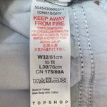 Topshop Women's Black Distressed High Rise Wide Leg Baggy Denim Jeans Size 32 Photo 4