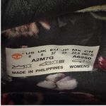 Timberland 6" Heritage Lace Up Boots Black Floral Edgy Feminine Womens Size 6 Photo 2