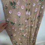 Mac Duggal  9086 Embellished High Neck Flutter Sleeve Gown Size 6 Nude Pink Photo 8