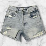 Free People  We The Free Light Blue Distressed Jean Shorts size 28 Photo 0