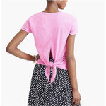 Women's J.Crew Pink Short Sleeve Tie Photo 2
