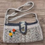 Handmade Felted Wool Purse Handbag Shoulder Bag Boho Flowers Photo 0