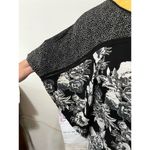 H&M Women's Floral Blouse Size L Multicolor Crew Neck Short Sleeve Photo 3