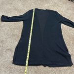 J.Jill Cardigan Women’s Size M Black Midi Long Duster Sweater Lightweight Linen Photo 5