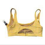 Old Navy NWT yellow gingham  swim top bathing suit top bikini M pool country Photo 1
