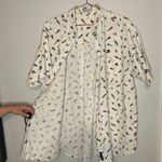 Columbia Vintage White Fish Lure Design Short Sleeve Button Down Shirt Size M Photo 8