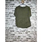 Aerie  | women olive green short sleeve shirt distressed Photo 5