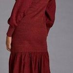 Anthropologie  Smocked Puff-Sleeved Midi Dress Photo 1