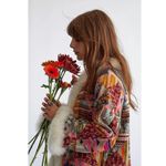 Free People  Caravan Patchwork Shearling Trim Coat Medium NWOT Photo 4