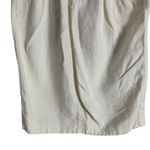 Max Mara White Pleated Linen Stripe Ribbon Trim Knee Length Pencil Skirt Size 6 Photo 7