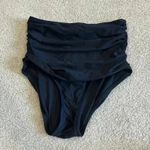 J.Crew  black high rise ruched bikini bottoms in size xxs Photo 3