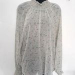 potter's pot sheer green floral blouse Photo 0