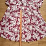 Torrid Size 3 Tropical Palm Print Button-Up Shirt Dress Summer Beach Vacation Photo 1