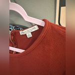Women's burnt orange Ruffle Sleeve Top Red Size L Photo 2