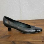 Vaneli Womens Shoes 6.5 Black Rickie Leather Cap Toe Classic Pumps Kitten Heel Photo 1