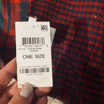 Charter Club  Green & Red Fringe Trim Plaid Reversible Blanket Scarf Women Sz OS Photo 3