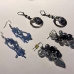 Lot Of 3 Beaded Costume Earrings Pierced Bead Dangle Photo 1