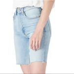 Lucky Brand Jean Shorts NWT Bermuda Denim High Rise Raw Hem Light Wash 30/10 Photo 2
