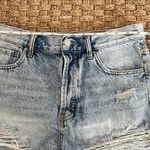 PacSun  Vintage High Rise Distressed Button Fly Shorts Size 29 Light Was… Photo 7