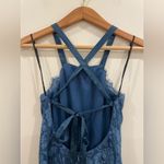 Lulus  Light Blue Lace Form-fitting Dress with tie detail on back Photo 5