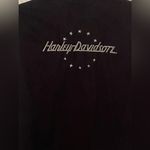 Harley Davidson Vest Black Denim Women's Embroidered Biker Size S Vtg EUC Photo 11