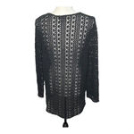 Joie Crochet Knitted Long Sleeves Tunic Top for Women Navy Blue Size Medium Photo 1