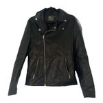 ASOS Women’s Black Leather Jacket Size Small Photo 0