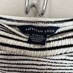 American Eagle  NWT Striped Smocked Tube Top Black and White Stripes Size XL Photo 4