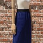 Cha Cha Vente black/blue houndstooth print midi skirt / 2X / Excellent condition Photo 5