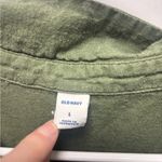 Old Navy Green Linen Long Sleeve Collared Shirt Dress Photo 3