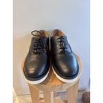 The Office Of Angela Scott Mr. Simone Black Leather Platform Oxford Shoes Size 7 Photo 2