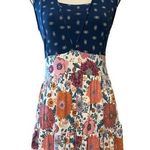 Matilda Jane  sz small womens wide strap tank blue top with floral design bottom Photo 0