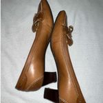 Talbots Women’s Vintage Bow Brown/Caramel Loafer Kitten Heel 7.5 Photo 5