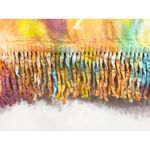 Las Olas  Large Dress Handmade Tie Dye Fringe Hem Short Sleeve‎ Shift Knee249 Photo 9