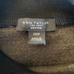 Ann Taylor women's size XXSP black and tan long sleeve high collar sweater top Photo 6