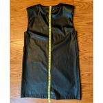 ZARA  Black Faux Leather Cutout Mini Dress Sz S Dark Romantic Futuristic Chunky Photo 3