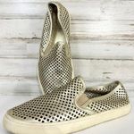 Tory Burch Women Jesse Gold Metallic Leather Perforated Slip On Sneaker Size 8.5 Photo 0