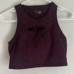 Aerie  Offline Maroon Heather The Hugger Keyhole High Neck Sport Bra Size XS Photo 0