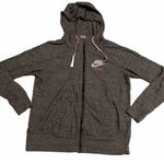 Nike Vintage  Hooded Full Zip Light Weight Track Jacket size Medium Gray Photo 0