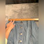 Miou muse long denim jean skirt medium Blue Photo 6